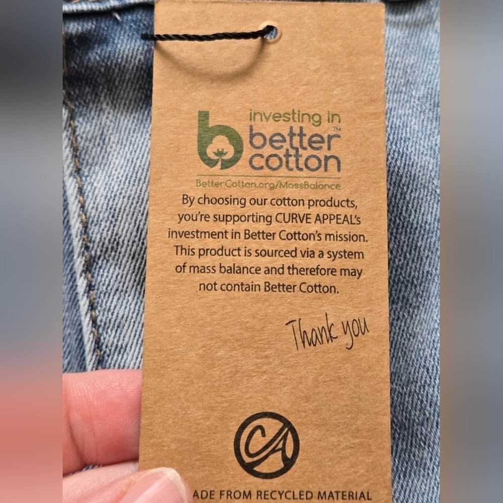 Curve Appeal Women's High Rise Wide Leg Light Blue Jeans Size 4/27.  Nwt - Picture 13 of 13